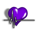 download Heart Ecg Logo clipart image with 270 hue color