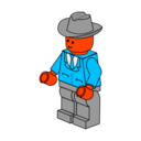 download Lego Town Businessman clipart image with 315 hue color