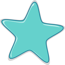 download Star clipart image with 315 hue color