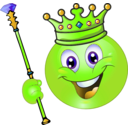 download King Smiley Emoticon clipart image with 45 hue color