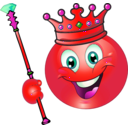 download King Smiley Emoticon clipart image with 315 hue color