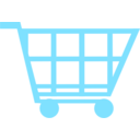 download Blue Shopping Trolley clipart image with 315 hue color