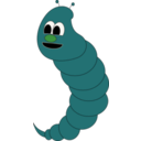 download Green Worm clipart image with 45 hue color