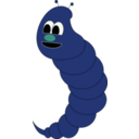 download Green Worm clipart image with 90 hue color