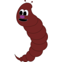 download Green Worm clipart image with 225 hue color