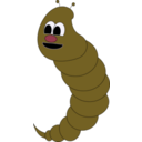 download Green Worm clipart image with 270 hue color