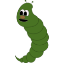 download Green Worm clipart image with 315 hue color