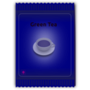 download Green Tea Sachet clipart image with 180 hue color