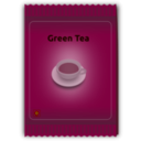download Green Tea Sachet clipart image with 270 hue color