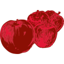 download Four Apples clipart image with 0 hue color