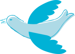 Blue Mail Bird Clipart