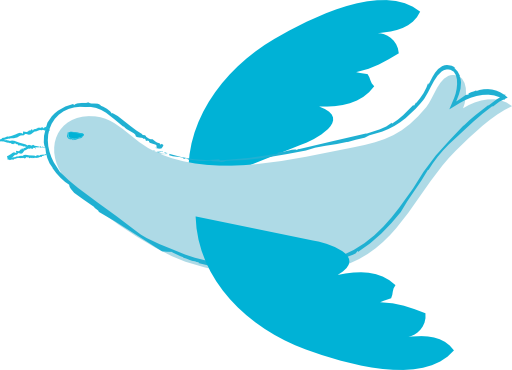 Blue Mail Bird Clipart