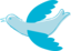 Blue Mail Bird Clipart