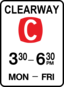 Sign Clearway 2