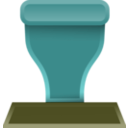 download Stamp clipart image with 180 hue color