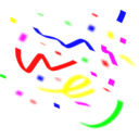 download Confetti clipart image with 0 hue color