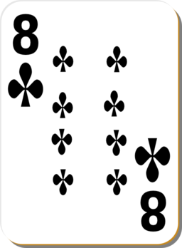 White Deck 8 Of Clubs