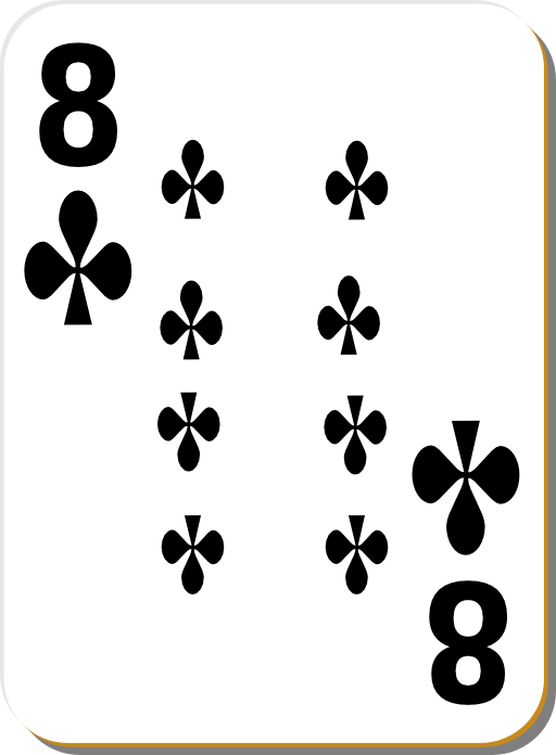 White Deck 8 Of Clubs