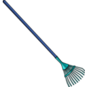 download Leaf Rake clipart image with 180 hue color