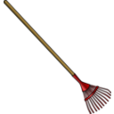 download Leaf Rake clipart image with 0 hue color