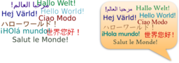 Hola Mundo En Muchos Idiomas