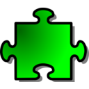 Green Jigsaw Piece 08