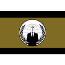 download Anonymous Flag clipart image with 270 hue color