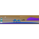 download Beach clipart image with 180 hue color