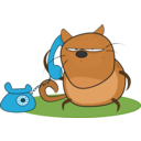 download Katze Mit Telefon clipart image with 0 hue color