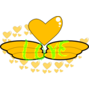 download Love Wing clipart image with 45 hue color