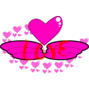 download Love Wing clipart image with 315 hue color