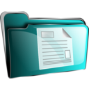 download Folder Icon Red Document clipart image with 180 hue color