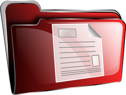 Folder Icon Red Document