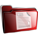 Folder Icon Red Document