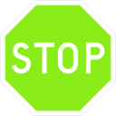 download Stop Sign clipart image with 90 hue color