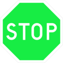 download Stop Sign clipart image with 135 hue color