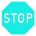 download Stop Sign clipart image with 180 hue color