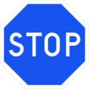 download Stop Sign clipart image with 225 hue color