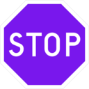 download Stop Sign clipart image with 270 hue color