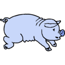 download Piggie clipart image with 225 hue color