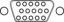 Vga Connector With 15 Poles Pins