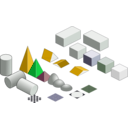 download Set Of Basic Isometric Figures clipart image with 45 hue color