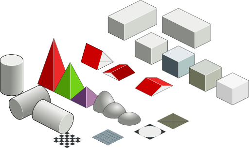 Set Of Basic Isometric Figures