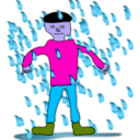 download Man Standing In Rain clipart image with 315 hue color