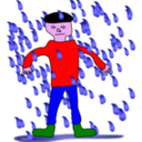 Man Standing In Rain