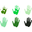 download Hand Prints clipart image with 90 hue color