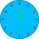 download Clock clipart image with 135 hue color