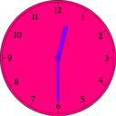 download Clock clipart image with 270 hue color