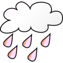 download Weather Symbols Rain clipart image with 180 hue color