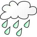 download Weather Symbols Rain clipart image with 315 hue color